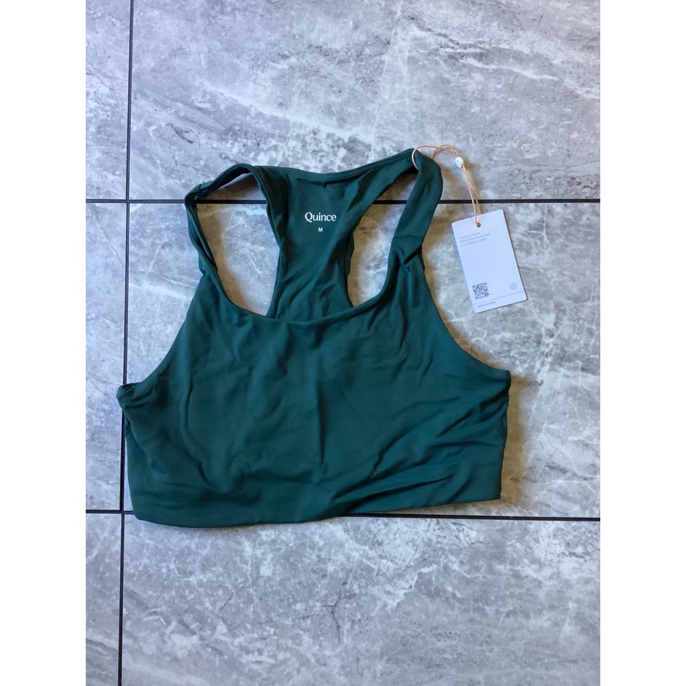Quince Ultra-Form Scoop Neck Longline Bra Forest Green M LB52915-ATG001-21329